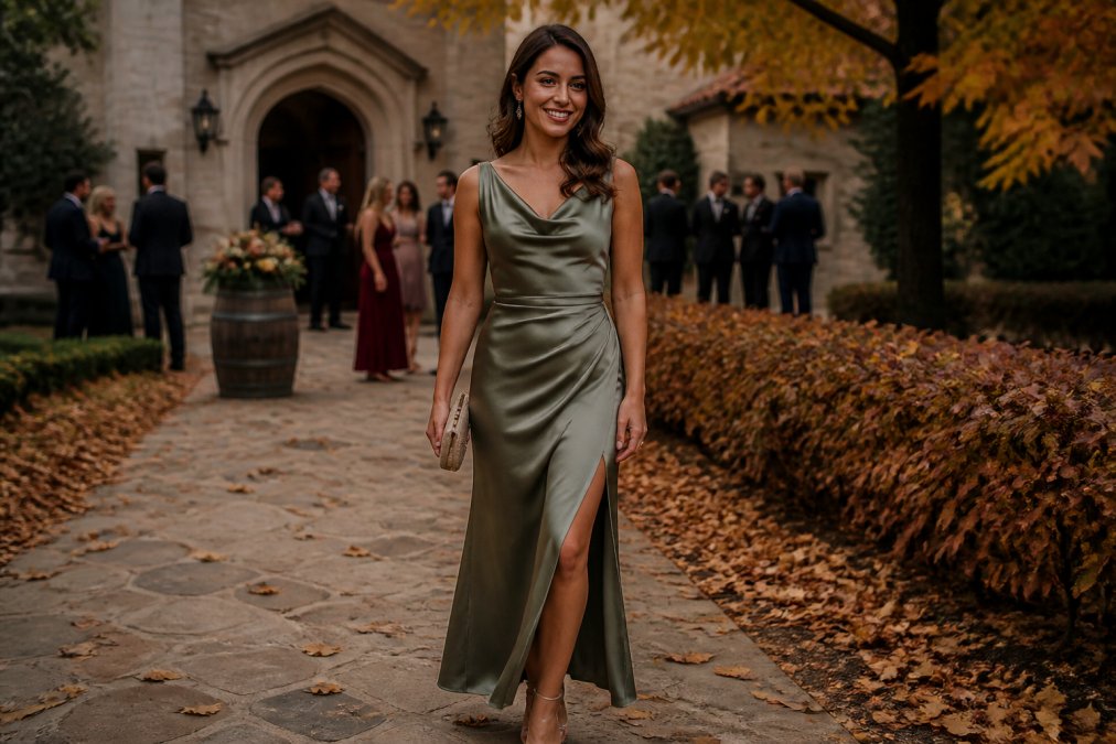 Is Satin Good for Fall Wedding Guest Dresses?
