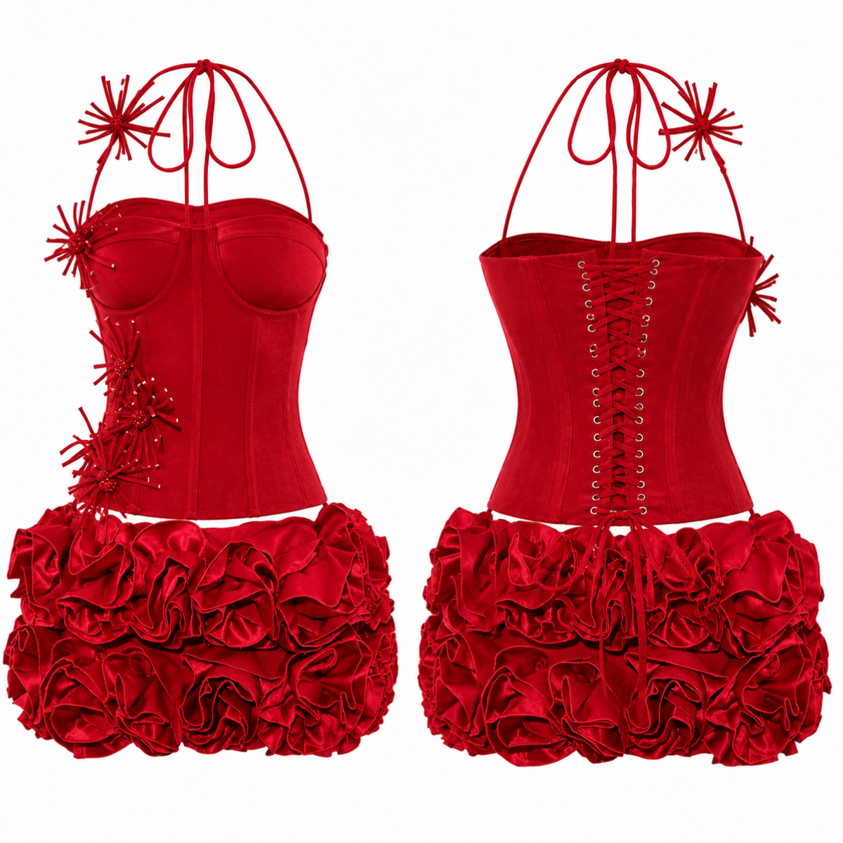 Ruby Rose Ruffle Two-Piece Set