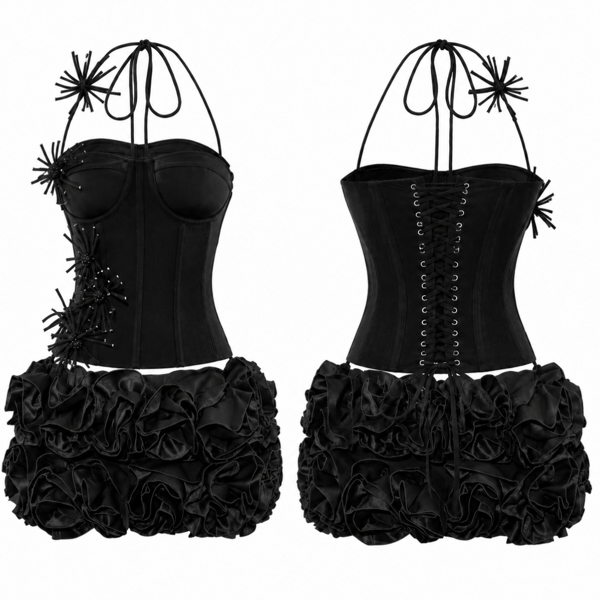 Ruby Rose Ruffle Two-Piece Set