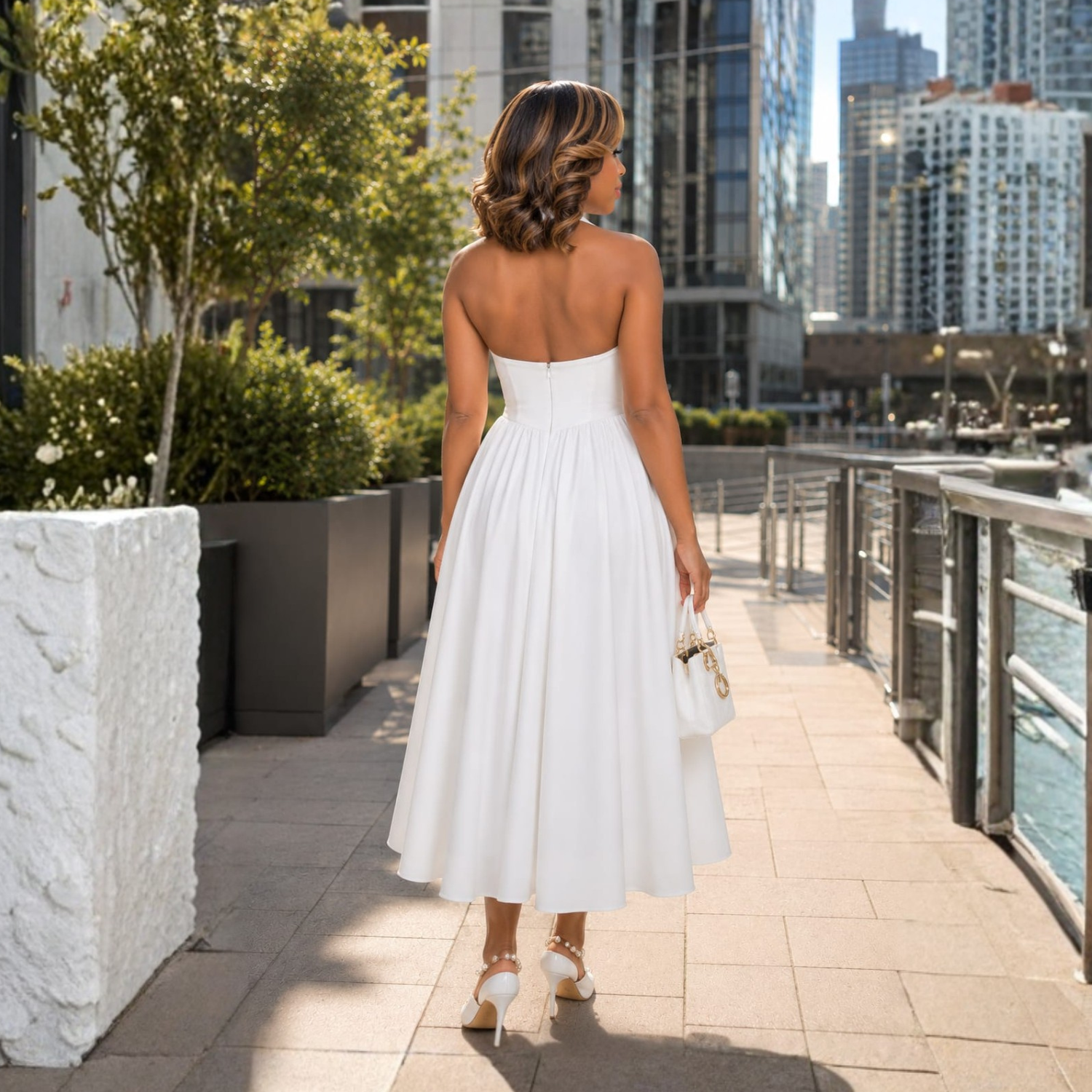 White Halter A-Line