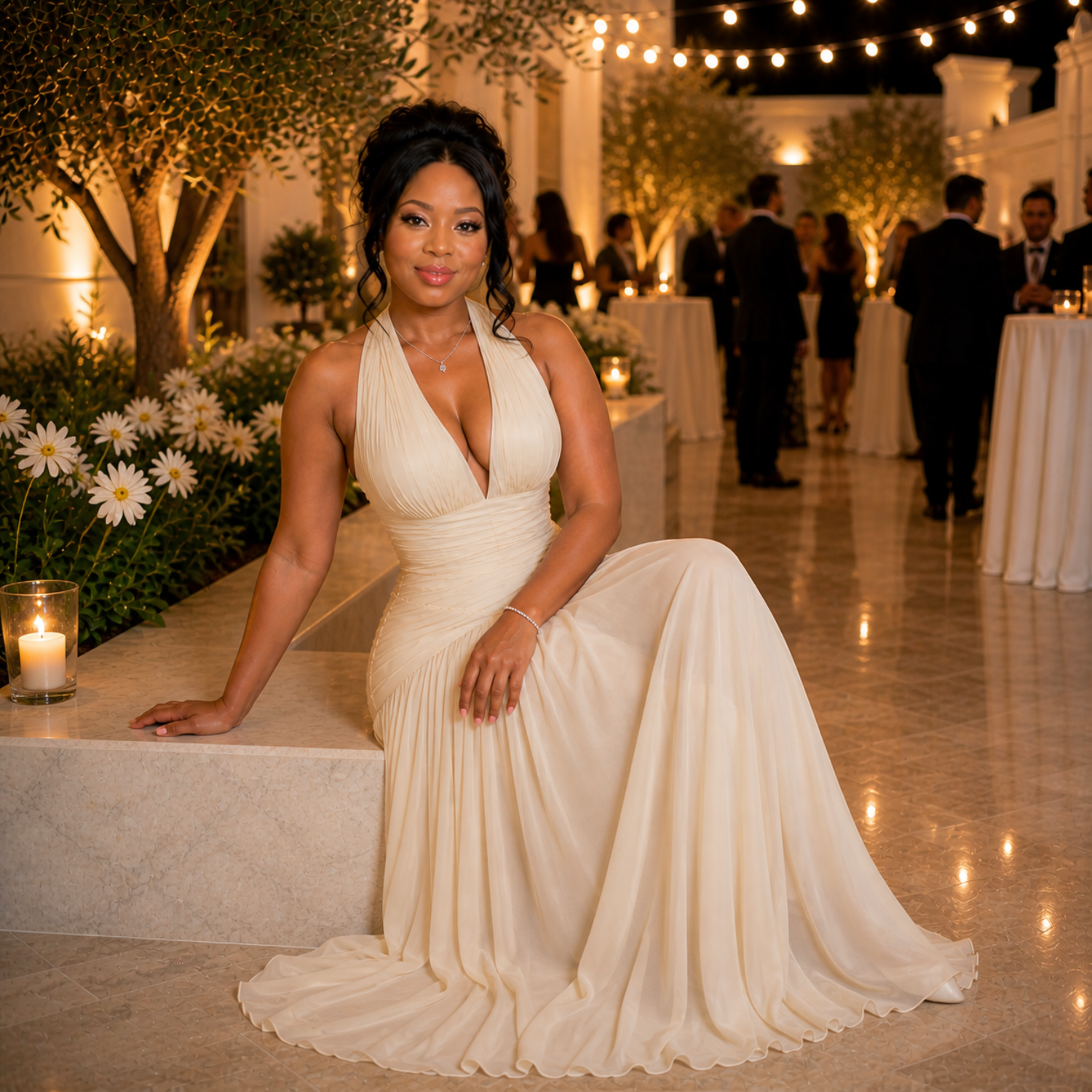 Elegant flow Gown(Size Up)