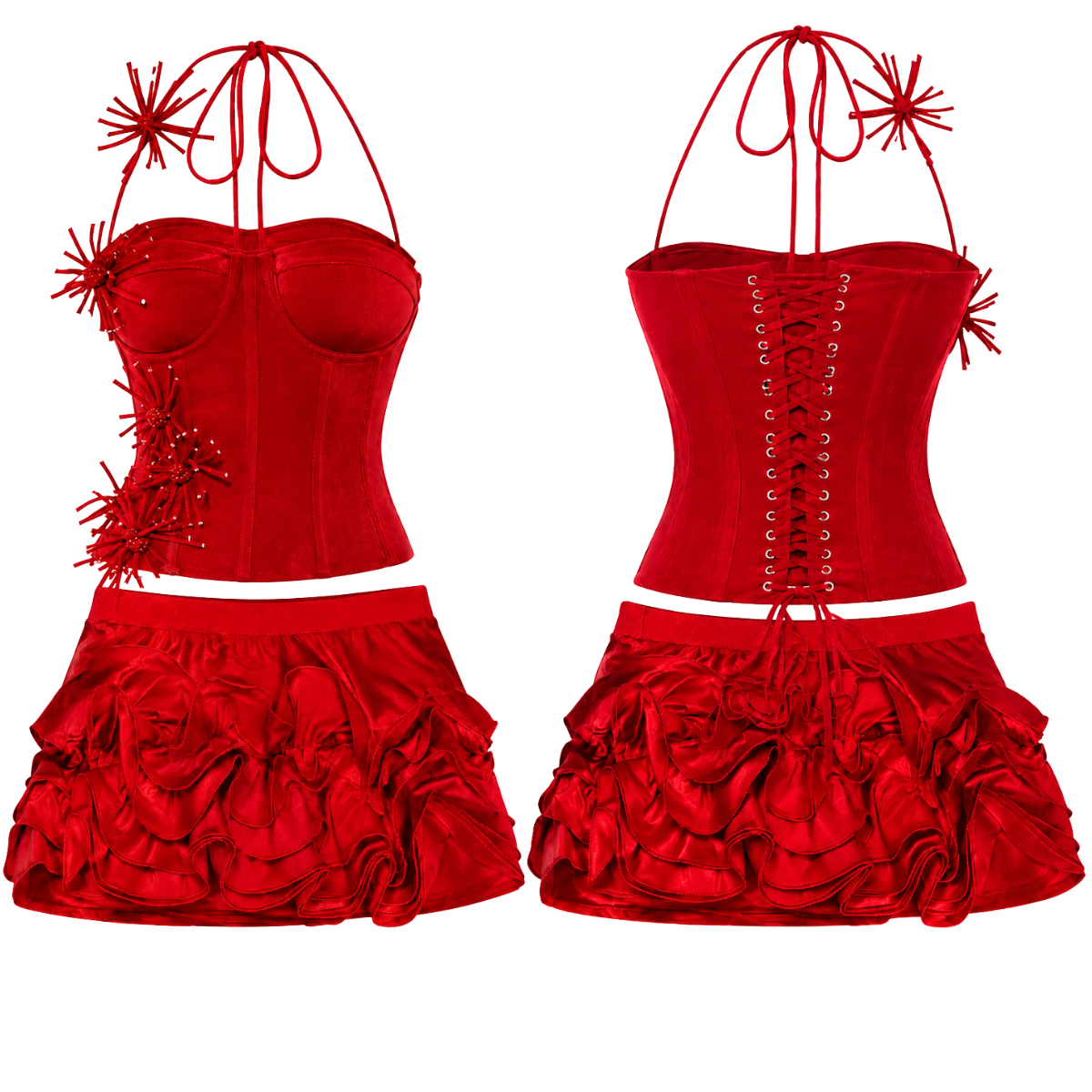 Ruby Rose Ruffle Two-Piece Set